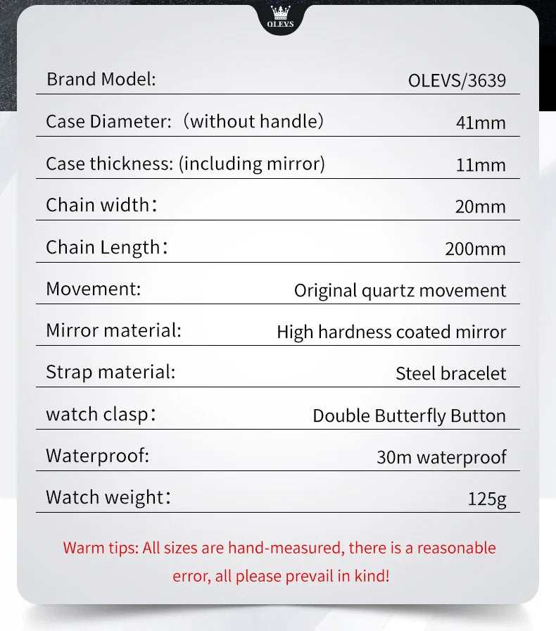 OLEVS Moon Phase Watch - Gold Blue Stainless Steel Chronograph