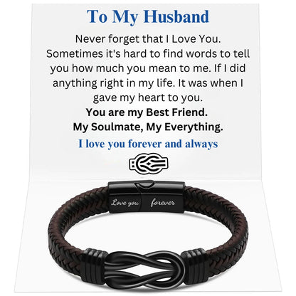 To My Man Stainless Steel Bracelet - Father's Day Gift with Box