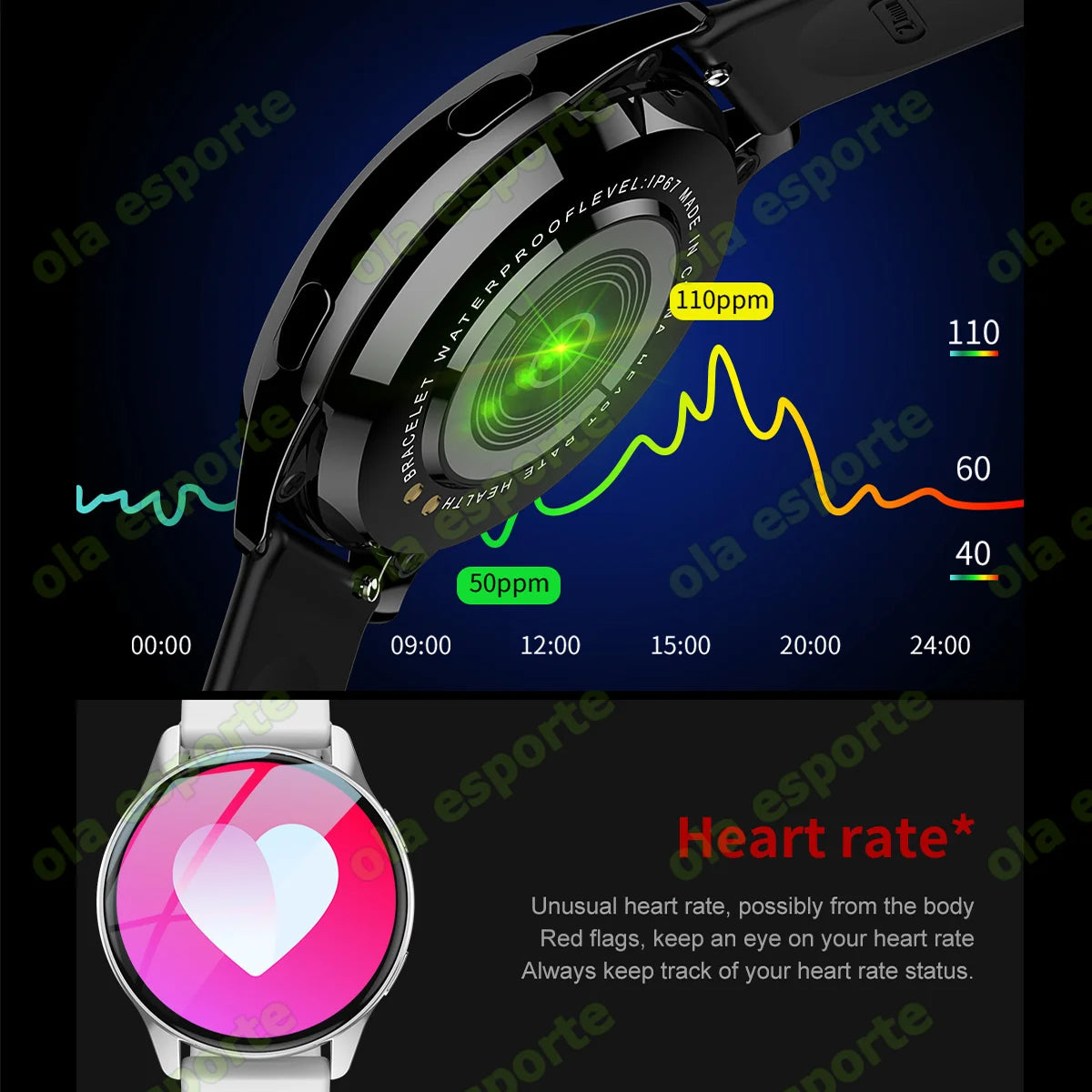 Women's Smart Watch 6 - Health Monitor Bluetooth Call Waterproof