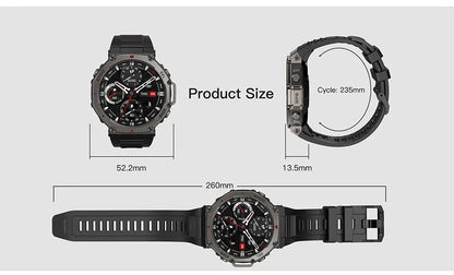 Smart Watch For T-Rex 3 GPS Smartwatch AMOLED Touch Screen 5ATM Outdoor Compass Smart Fitness Sport Monitor Men Watch ForXiaomi