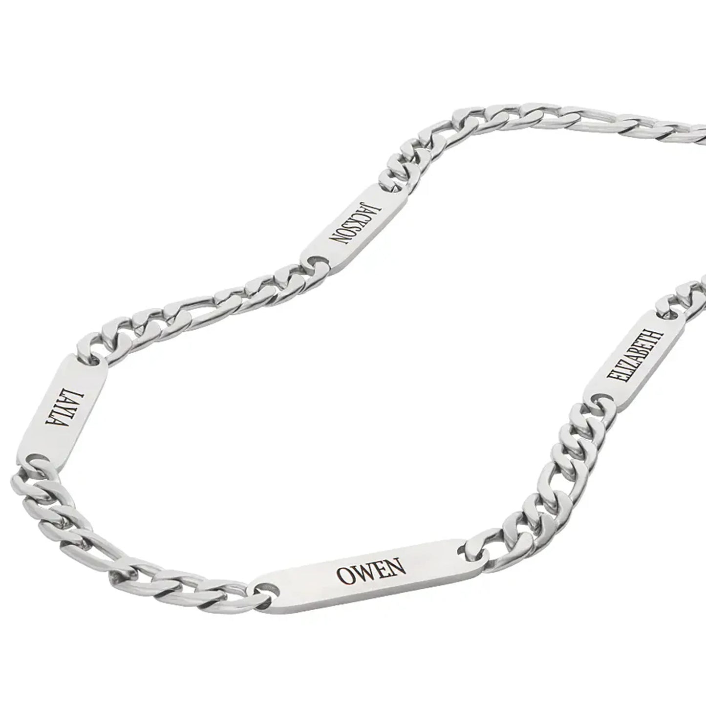 Personalized Name Engraving Necklace - Custom Stainless Steel Chain