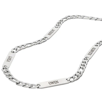 Personalized Name Engraving Necklace - Custom Stainless Steel Chain