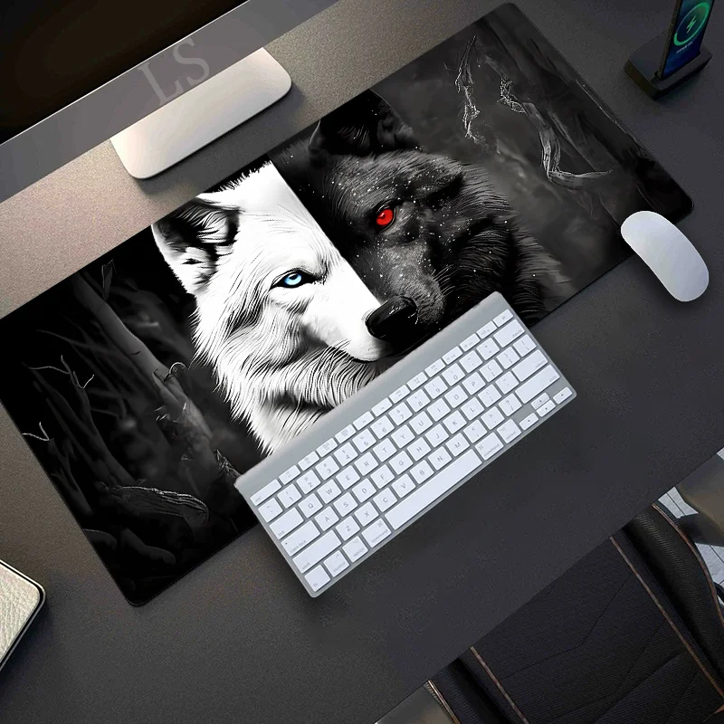 Large Wolf Mouse Pad - XXL Gaming Desk Mat 300x700x2mm