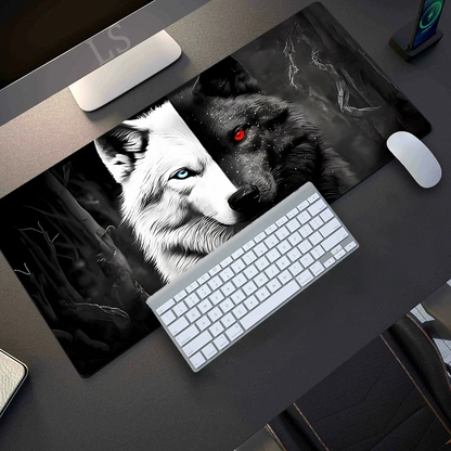 Large Wolf Mouse Pad - XXL Gaming Desk Mat 300x700x2mm