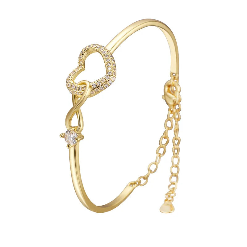 To My Daughter Heart Bracelet - Infinity Symbol Gift Box Set