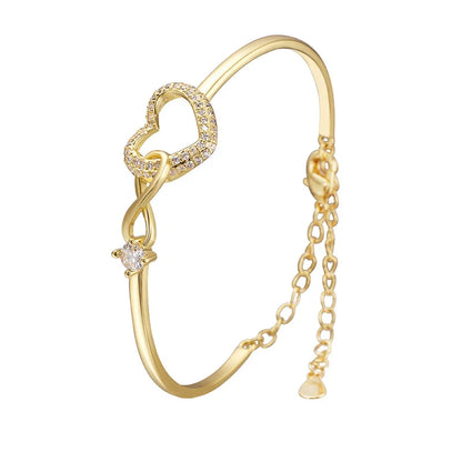 To My Daughter Heart Bracelet - Infinity Symbol Gift Box Set