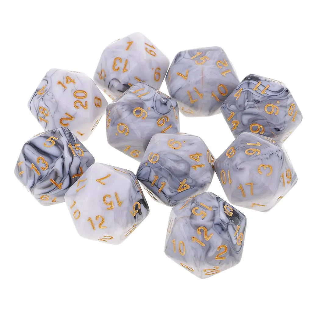 Sharp-Edge Resin Liquid-Core Dice Set for D&D and RPG Games
