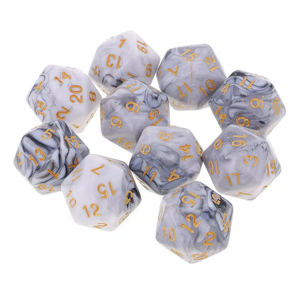 Sharp-Edge Resin Liquid-Core Dice Set for D&D and RPG Games