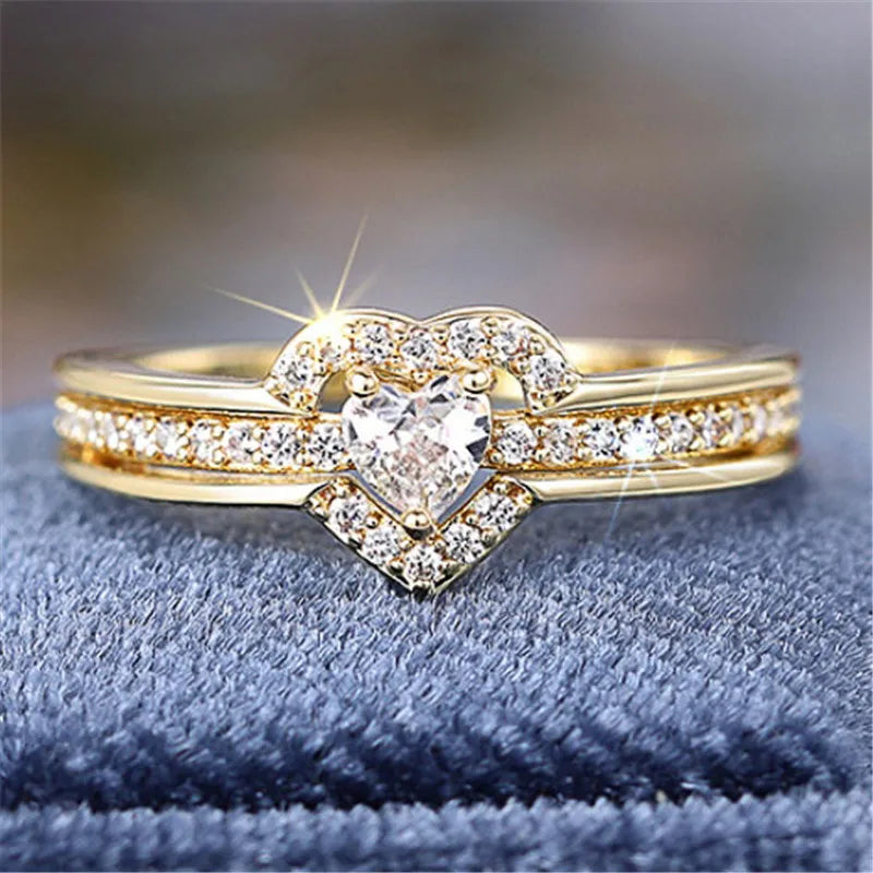 Modyle 925 Sterling Silver Heart Zirconia Ring – Wedding