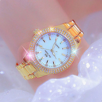 Women’s Stainless Steel Quartz Watch, Gold and Silver Options