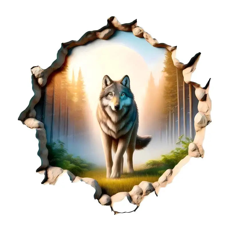 Wolf Wall Sticker - PVC Self-Adhesive Waterproof Decal