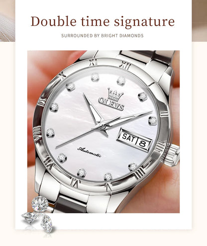 OLEVS Women's Automatic Mechanical Watch - Stainless Steel, Luminous, Waterproof