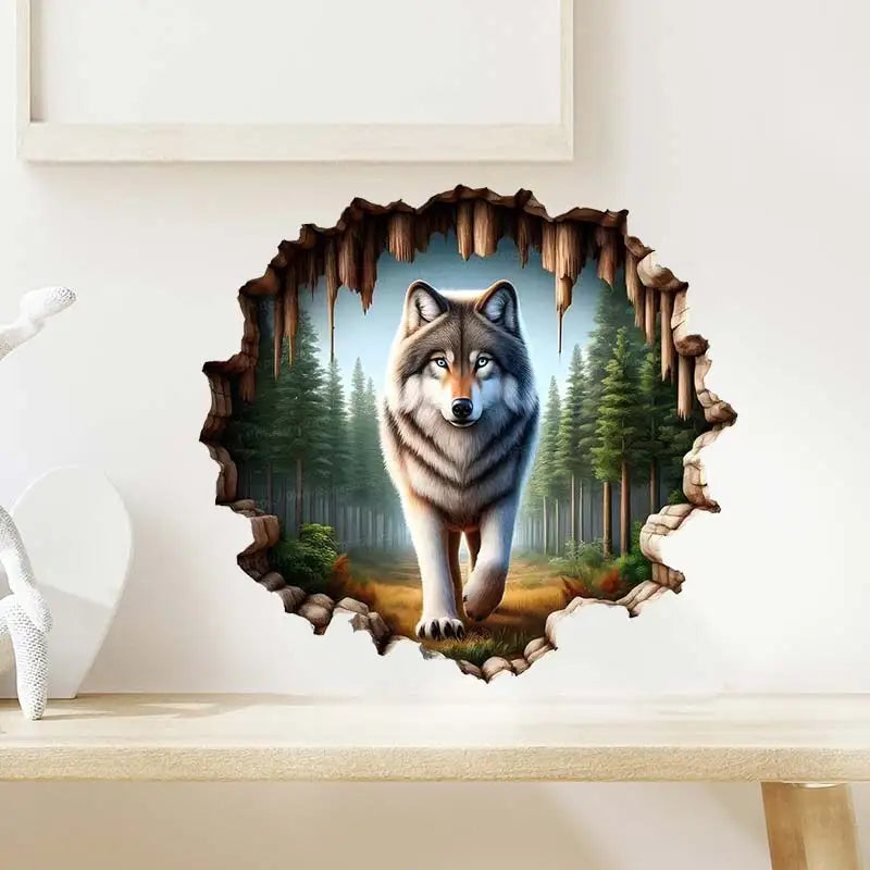 Wolf Wall Sticker - PVC Self-Adhesive Waterproof Decal