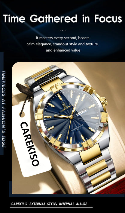 CAREKISO Military Watch - Waterproof Luminous Quartz with Date & Week