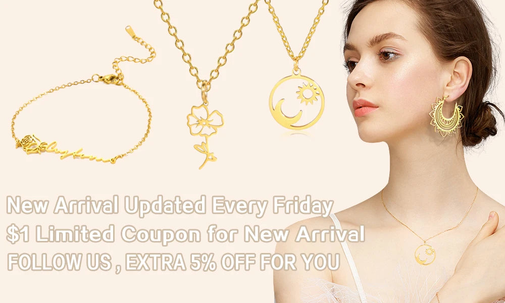 Mom Heart Flower Pendant Necklace – Stainless Steel, Gold & Silver, 45cm