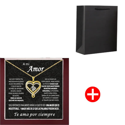 Eternal Heart Necklace - Double Layer Gift Set with Box