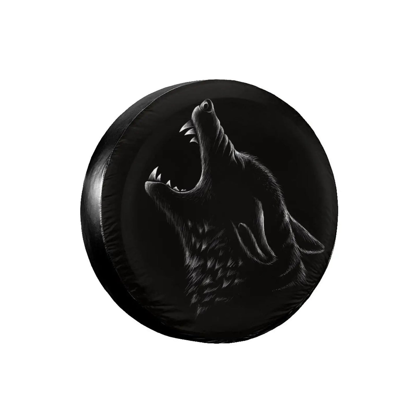 3D Wolf Spare Tire Cover - Polyester Waterproof Dustproof Universal