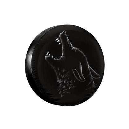3D Wolf Spare Tire Cover - Polyester Waterproof Dustproof Universal