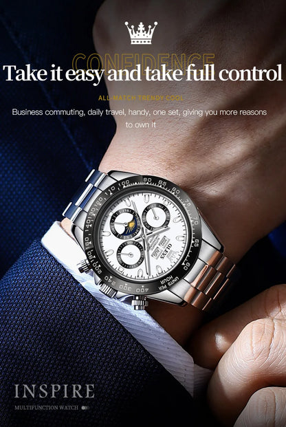 OLEVS 6654 Men's Watch - Automatic Mechanical, Sport, Waterproof, Luminous, Week Calendar