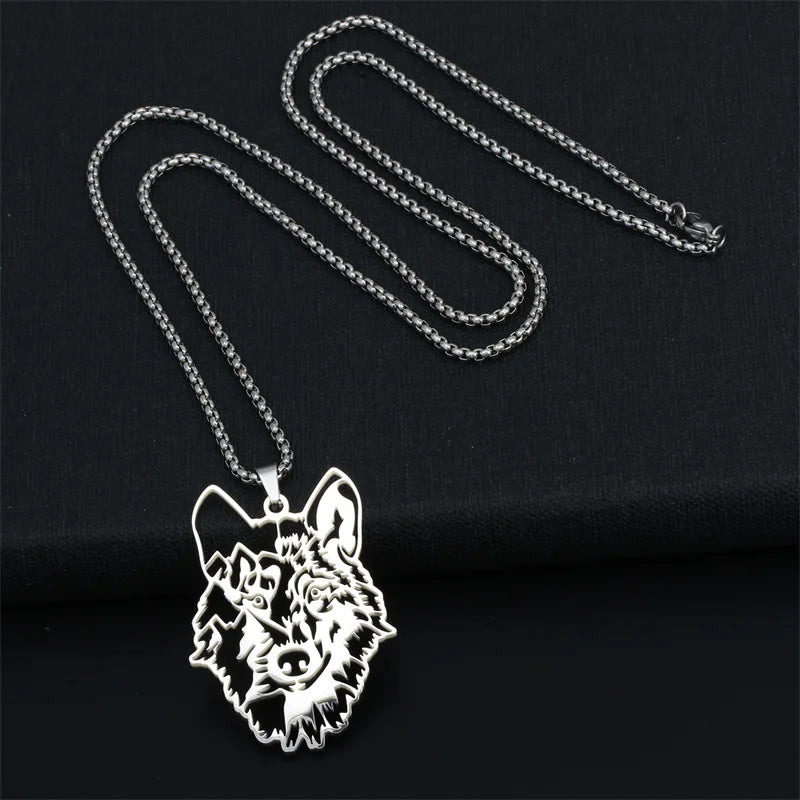 Stainless Steel Wolf Necklace