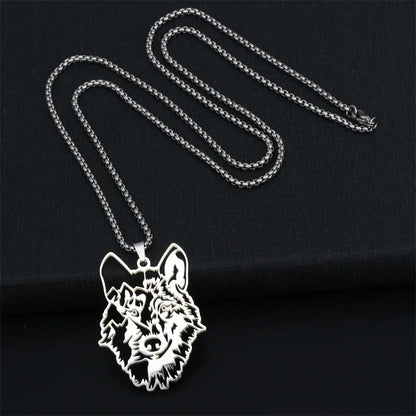 Stainless Steel Wolf Necklace