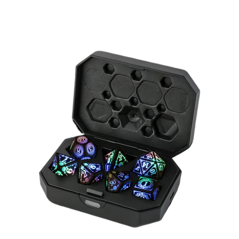 LED Dice Set - Light-Up D&D Polyhedral Dice