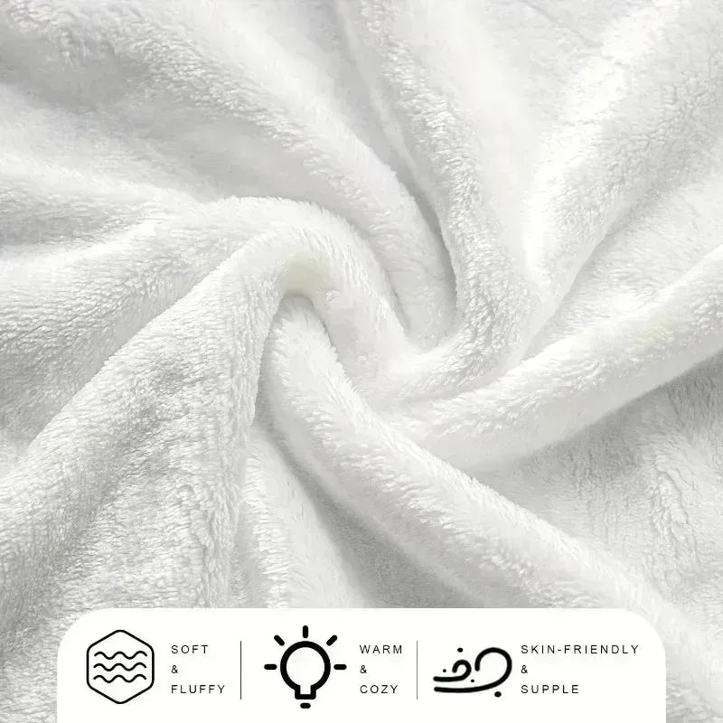 Printed Flannel Throw Blanket – 100% Polyester, Anti-Pill, Multi-Color