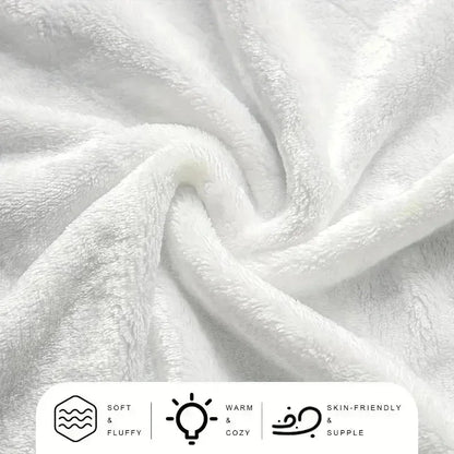 Printed Flannel Throw Blanket – 100% Polyester, Anti-Pill, Multi-Color