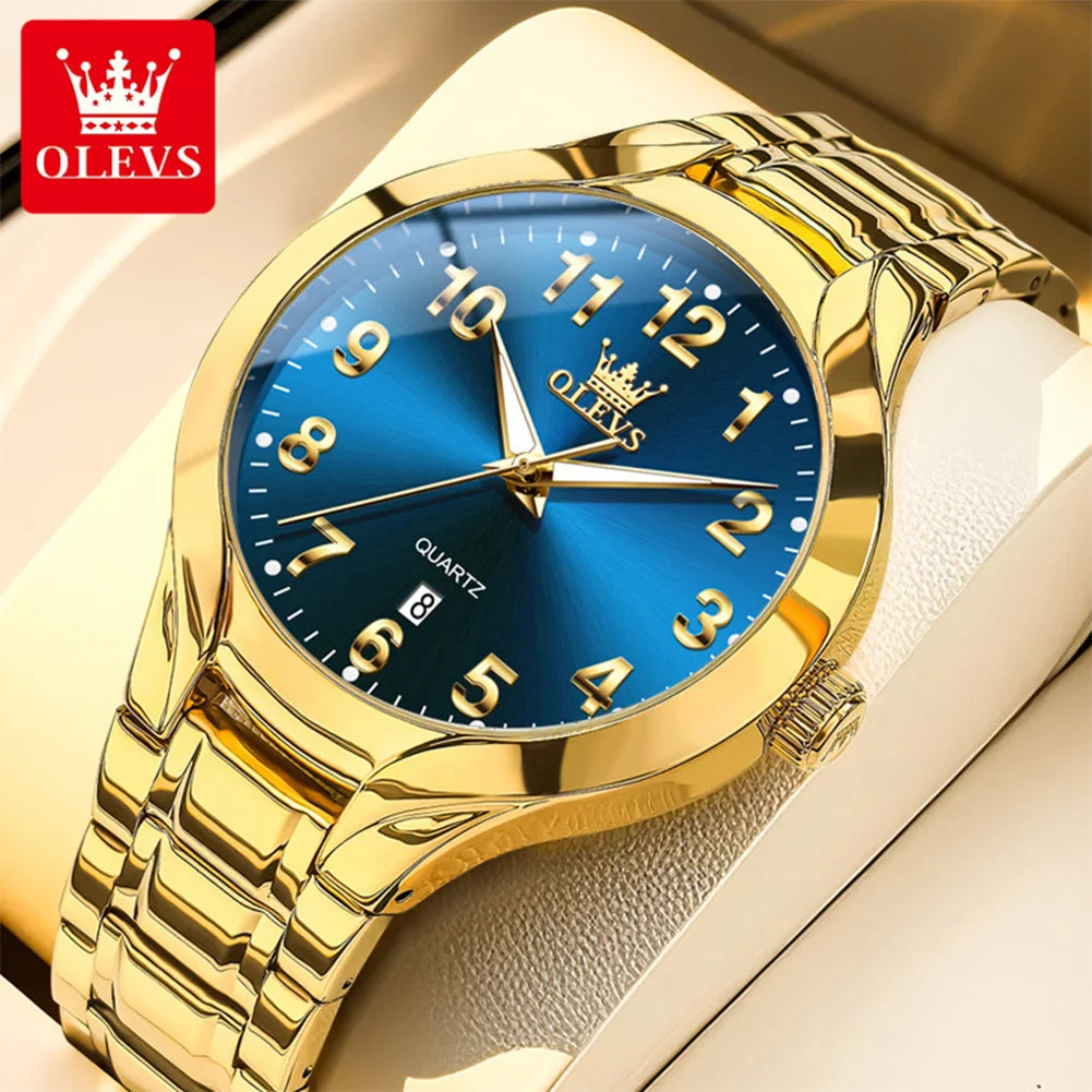 OLEVS 3650 Men’s Quartz Watch with Luminous Hands and Week Display