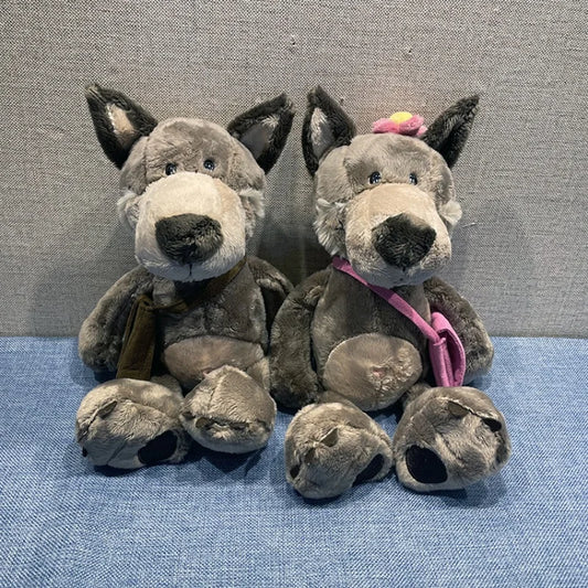 Wolf Plush Doll - Cute Woody Backpack Sleeping Toy