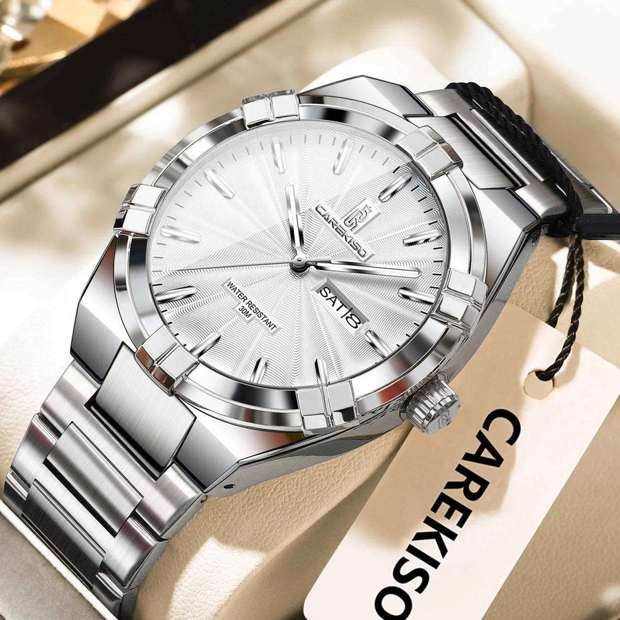 CAREKISO Military Watch - Waterproof Luminous Quartz with Date & Week