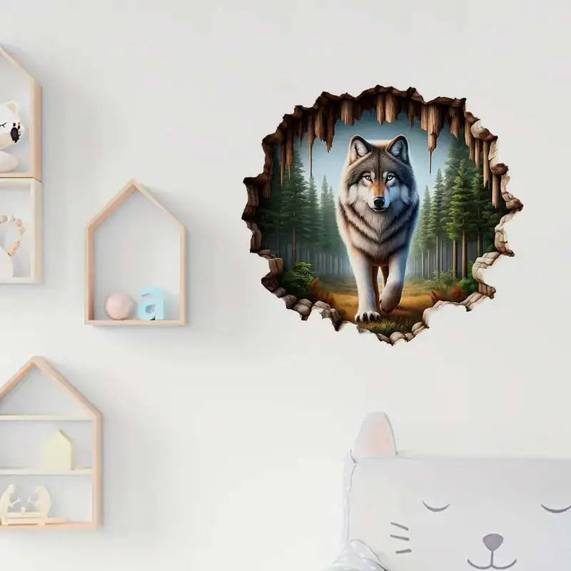 Wolf Wall Sticker - PVC Self-Adhesive Waterproof Decal