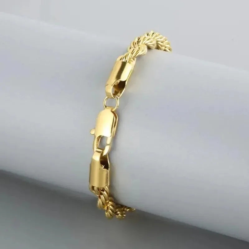 18K Gold Plated Sterling Silver Chain Bracelet