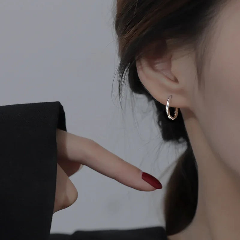 925 Sterling Silver Round Earrings - Simple Elegant Design