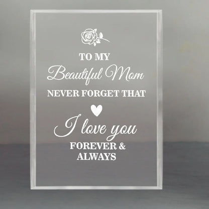 Mom Keepsake Gift Plaque – Retro Plastic Sign, 4 Designs, Ages 14+