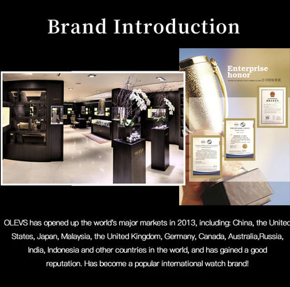 OLEVS 9947 Men's Watch - Luxury, Waterproof, Gold Skeleton, 24 Hour Day Night, Quartz