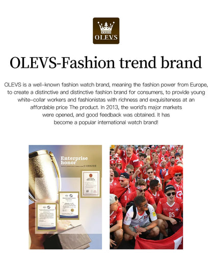 OLEVS 5885 Men's Watch - Luxury, One-Way Rotating Outer Ring, Auto Date, Waterproof, Quartz