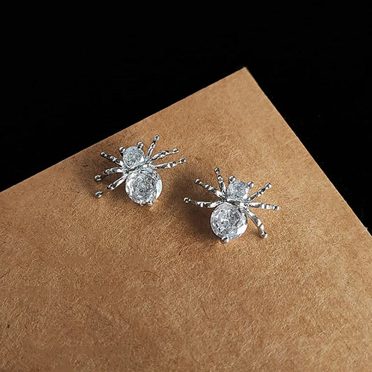 Spider Zircon Stud Earrings