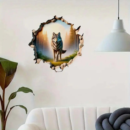 Wolf Wall Sticker - PVC Self-Adhesive Waterproof Decal