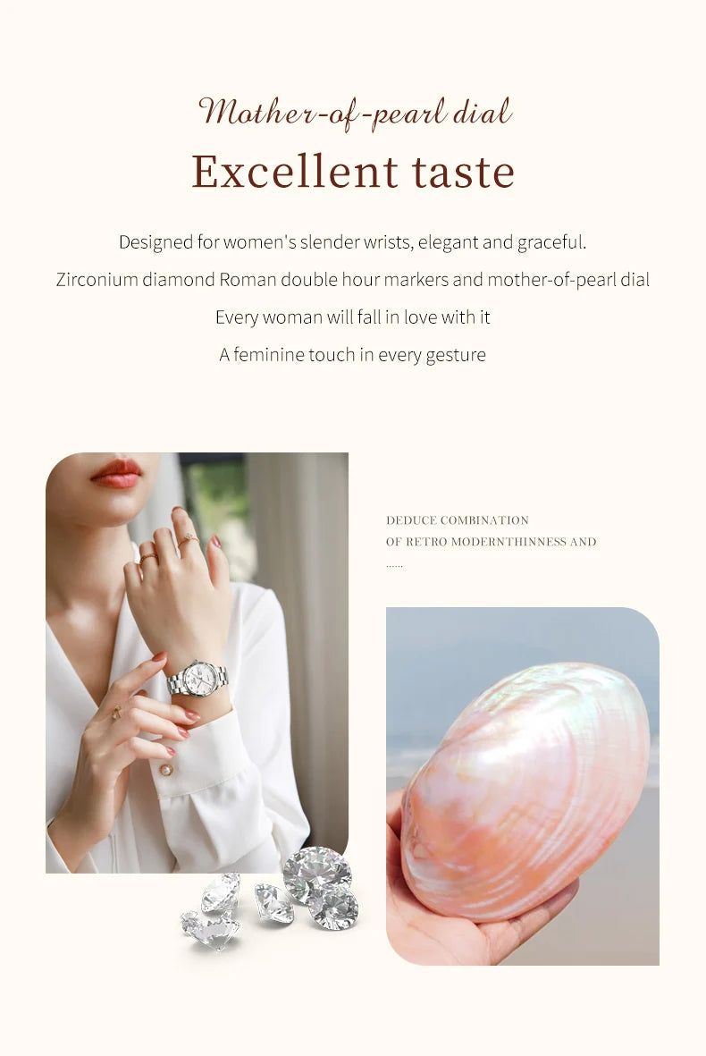 OLEVS 7030W Elegant Fashion Watch - Automatic Mechanical, Waterproof, Luminous Date Week