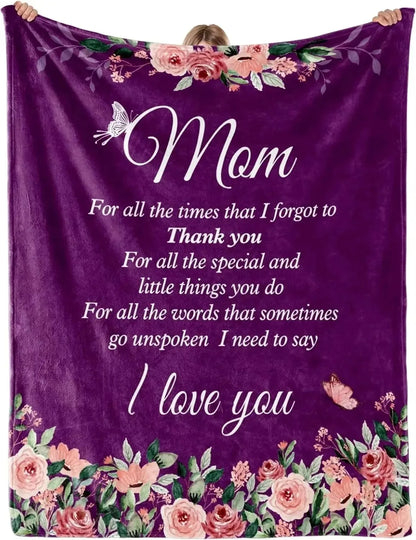 Printed Flannel Throw Blanket – 100% Polyester, Anti-Pill, Multi-Color