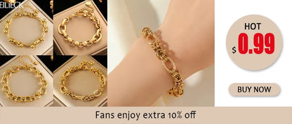 18K Gold Plated Twisted Bracelet - Stainless Steel Bangle