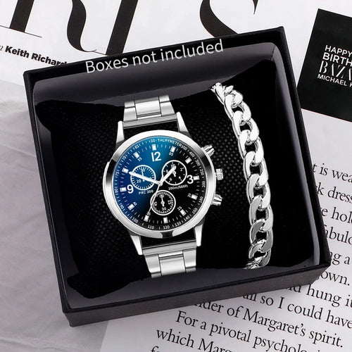 Men's Business Watch - Steel Band Quartz with Bracelet