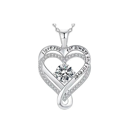 Eternal Heart Necklace - Double Layer Gift Set with Box