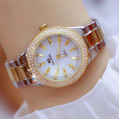 Women’s Stainless Steel Quartz Watch, Gold and Silver Options