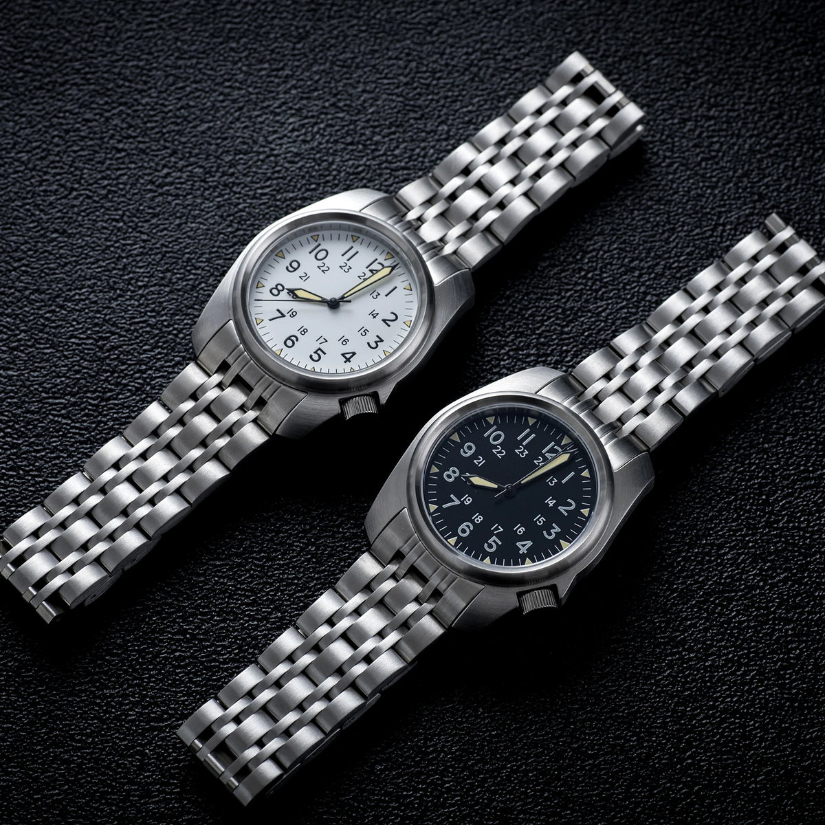 AIMIMO DESIGN Men’s Sapphire Crystal Quartz Watch, 5 Bar Water Resistant
