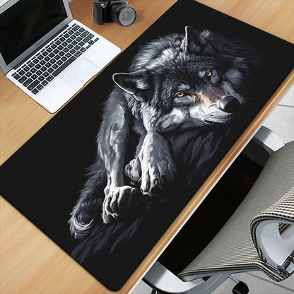 Large Wolf Mouse Pad - XXL Gaming Desk Mat 300x700x2mm