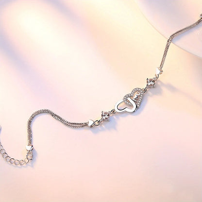 To My Daughter Heart Bracelet - Birthday Gift with Card and Box