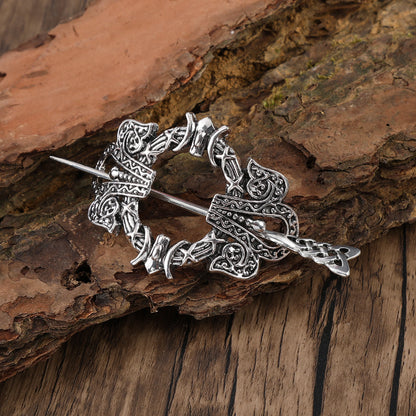 Celtic Knot Sweater Pin – Viking Style, Zinc Alloy, Silver, 3 Styles
