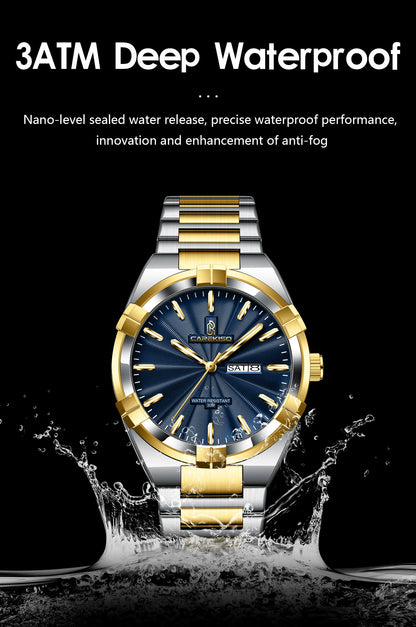 CAREKISO Military Watch - Waterproof Luminous Quartz with Date & Week